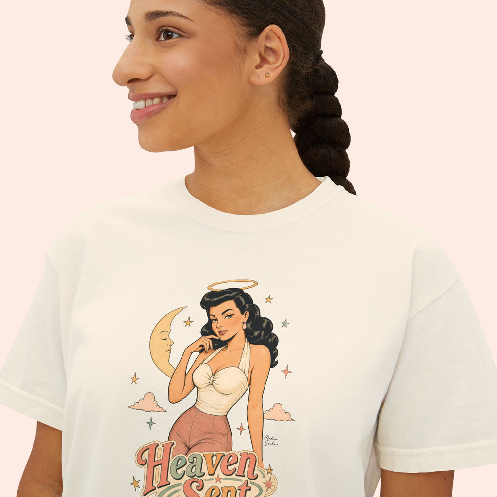 Heaven Sent – Retro Pin-Up Vintage Boxy T-Shirt