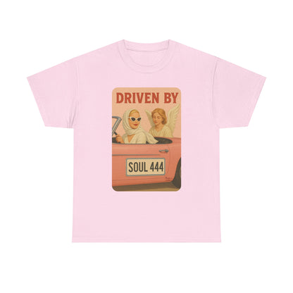 Driven by Soul 444 – Angel Number Retro Graphic Tee | Unisex Vintage Empowerment Shirt - Madame Soulière