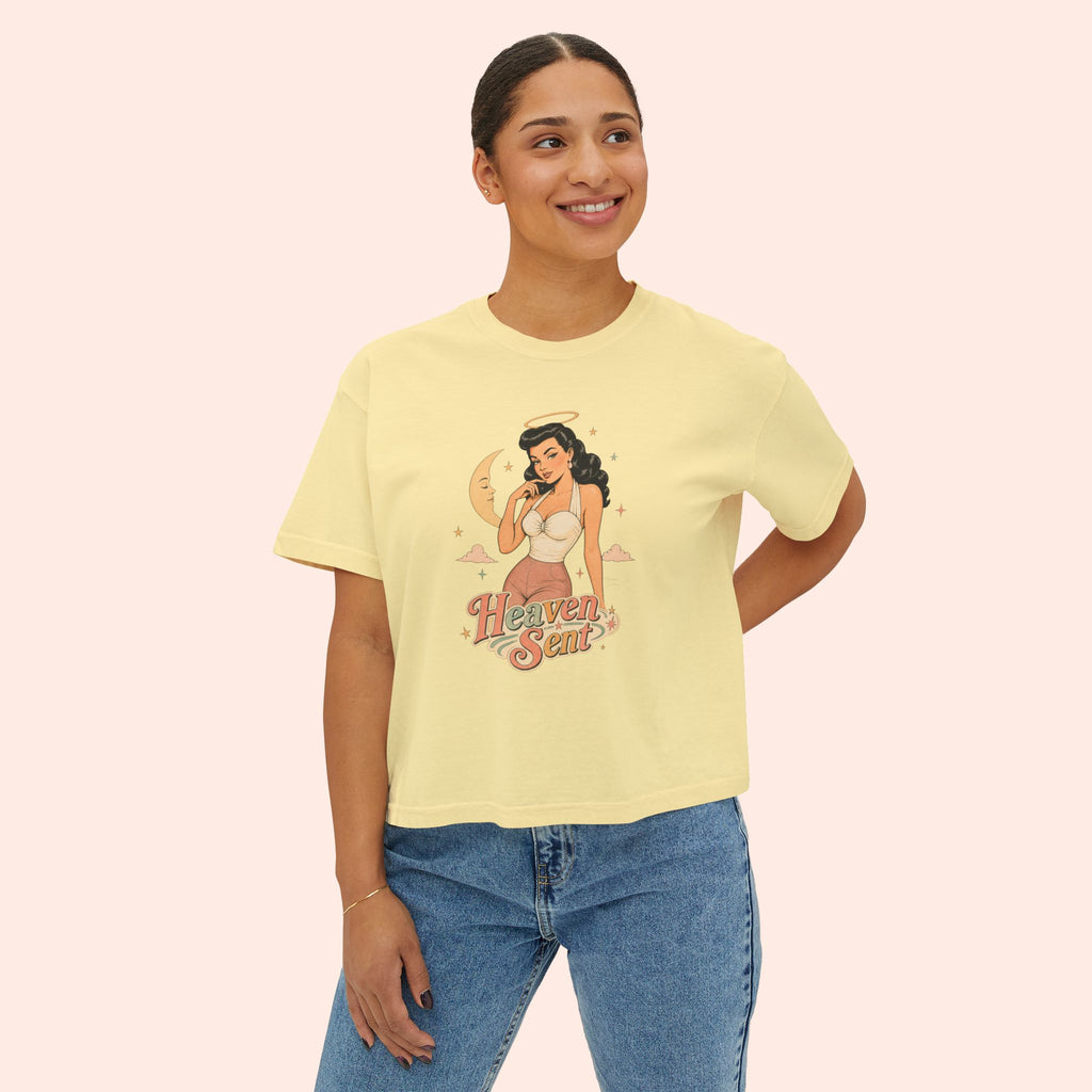 Heaven Sent – Retro Pin-Up Vintage Boxy T-Shirt