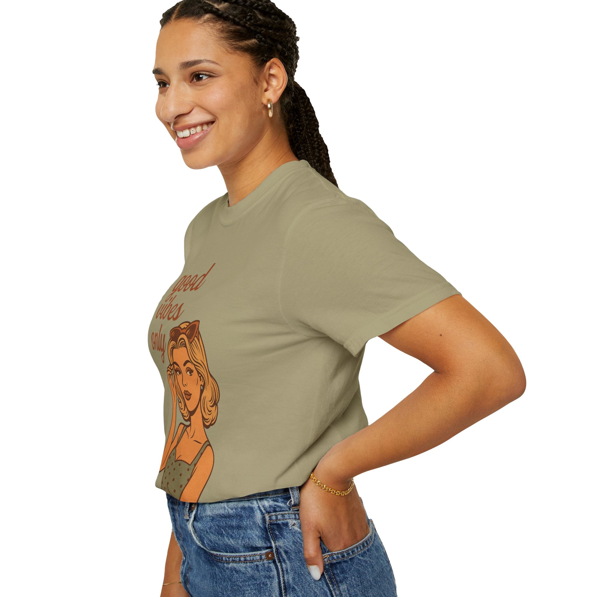 Good Vibes Only – Retro Pin-Up Vintage T-Shirt