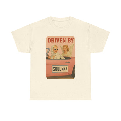 Driven by Soul 444 – Angel Number Retro Graphic Tee | Unisex Vintage Empowerment Shirt - Madame Soulière