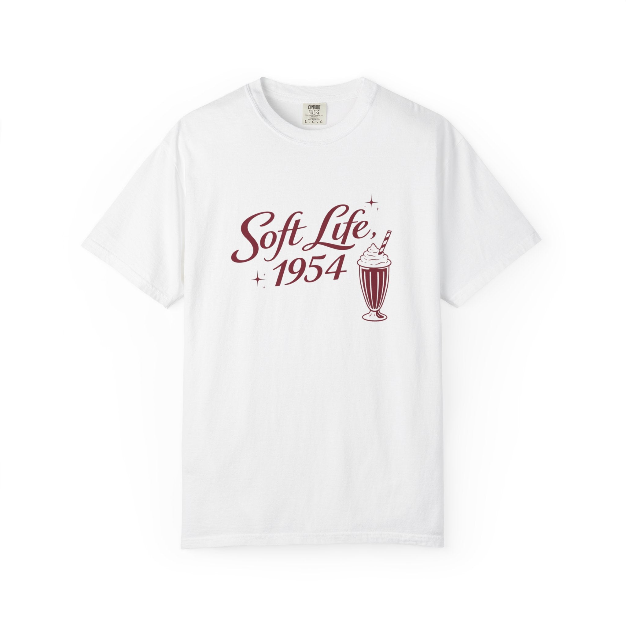 The Soft Life 1954 Graphic T-Shirt – Retro Diner Aesthetic Unisex Tee