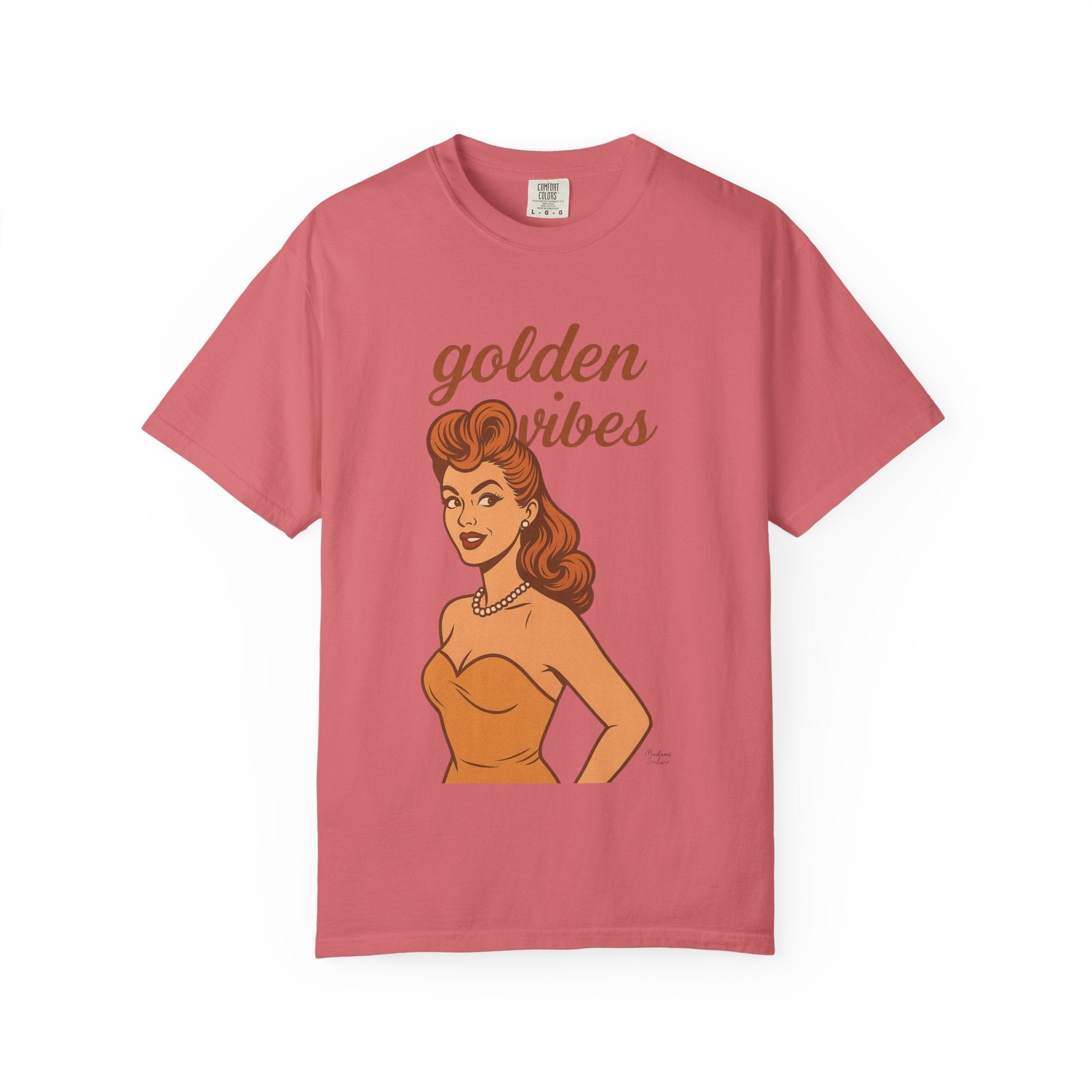 Golden Vibes – Retro Pin-Up Vintage T-Shirt