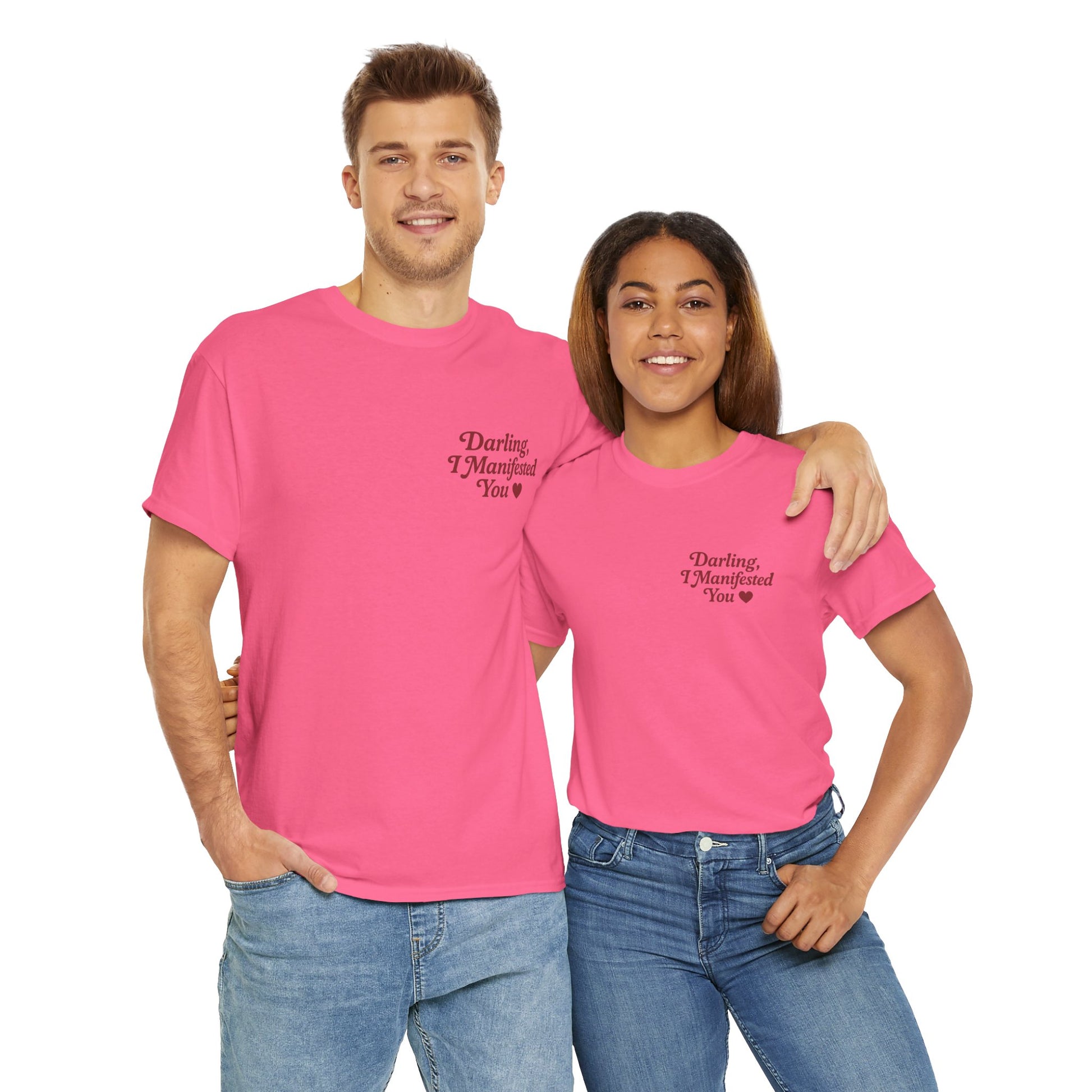 Darling, I Manifested You – Retro Mini Graphic Tee | Unisex Vintage Spiritual Shirt - Madame Soulière