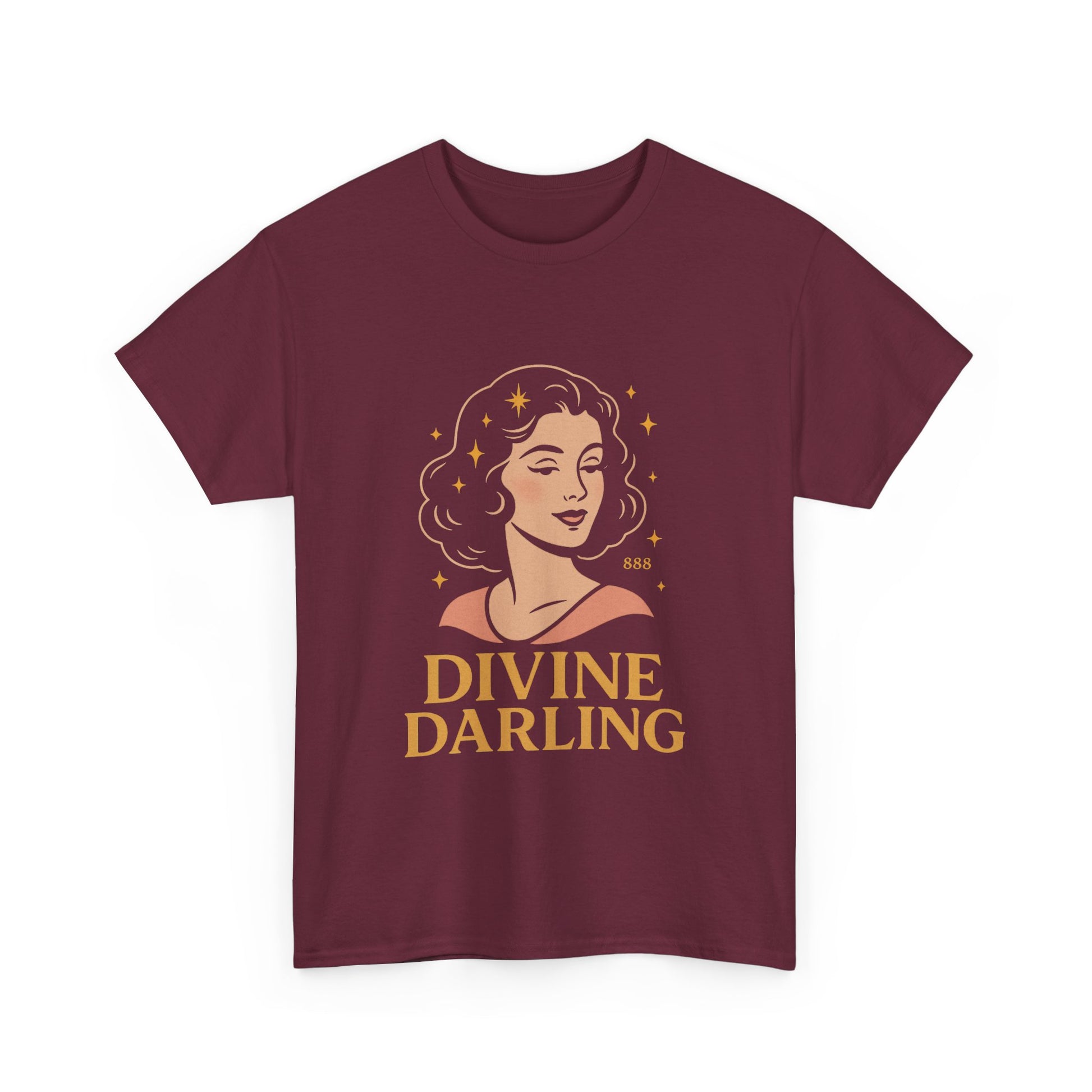 Wearing 888 Like It’s Chanel – Divine Darling T-Shirt, Vintage Retro Unisex Tee, 50s Pin Up Spirit Shirt - Madame Soulière