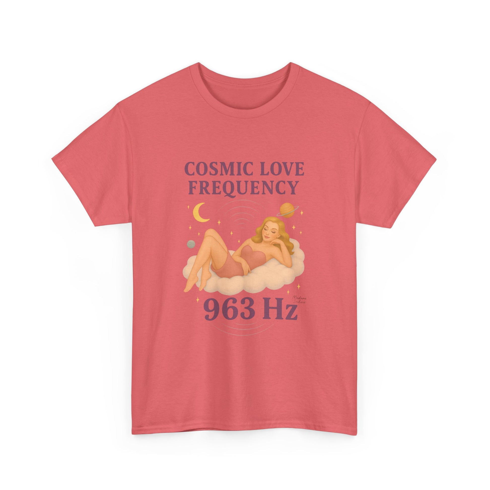 Cosmic Love Frequency 963 Hz Unisex T-Shirt – Retro Vintage Spiritual Graphic Tee, Angel Number Vibes, Feminine Pin Up Inspired Top - Madame Soulière