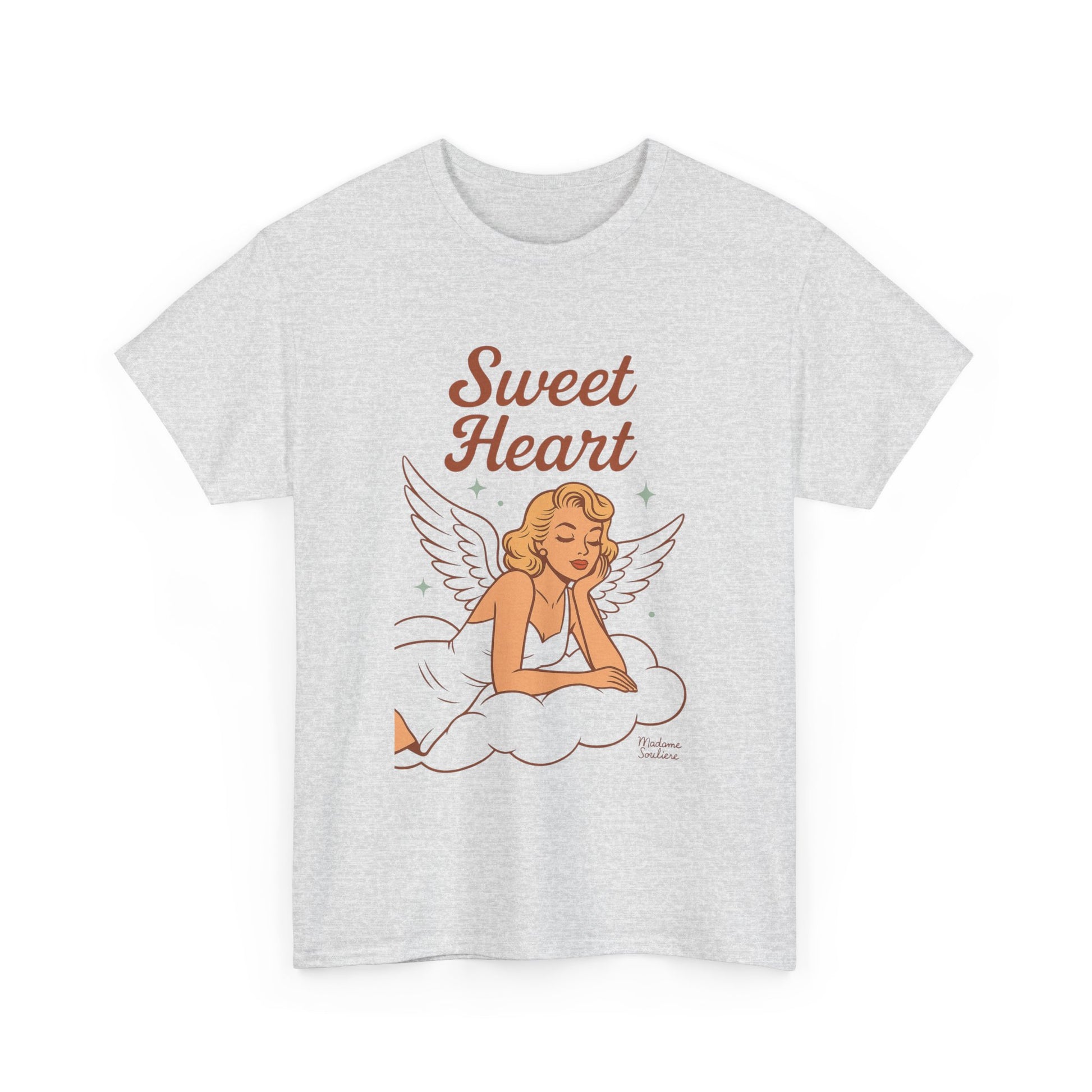Sweet Heart Unisex T-Shirt – Retro Angel Graphic Tee, Vintage Pin Up Inspired Top, Feminine Heaven Sent Shirt - Madame Soulière