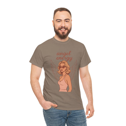 Angel Energy Unisex T-Shirt – Vintage Retro Graphic Tee, Spiritual Pin Up Shirt, Feminine Aesthetic Empowerment Top - Madame Soulière