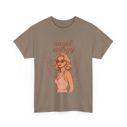 Angel Energy Unisex T-Shirt – Vintage Retro Graphic Tee, Spiritual Pin Up Shirt, Feminine Aesthetic Empowerment Top - Madame Soulière