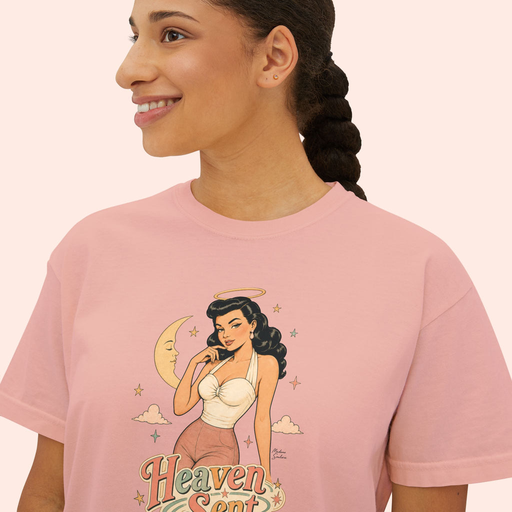 Heaven Sent – Retro Pin-Up Vintage Boxy T-Shirt