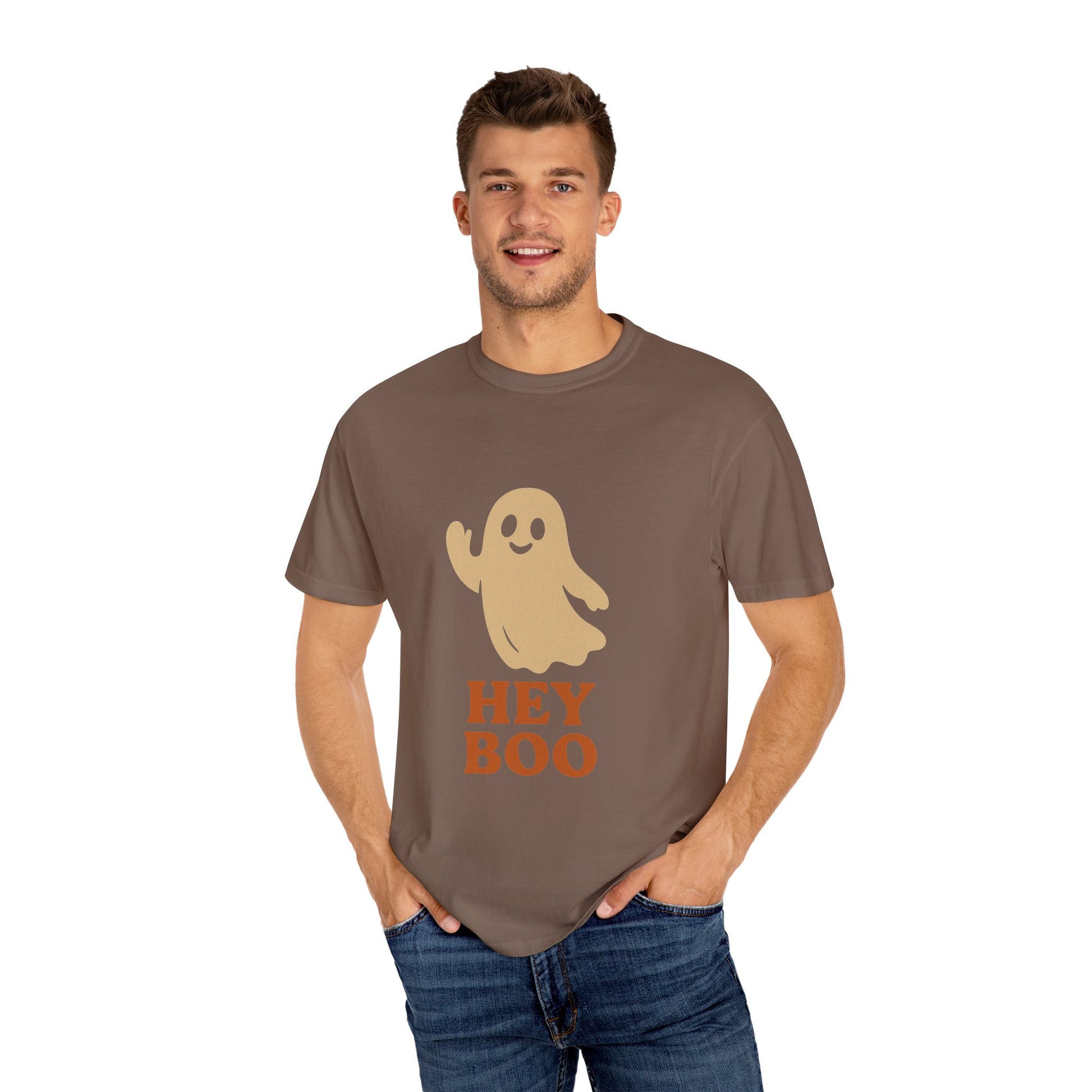Retro Halloween Ghost T-Shirt – Vintage Pin Up Style Tee, Spooky Season Graphic Top, Hey Boo Shirt for Women & Men - Madame Soulière