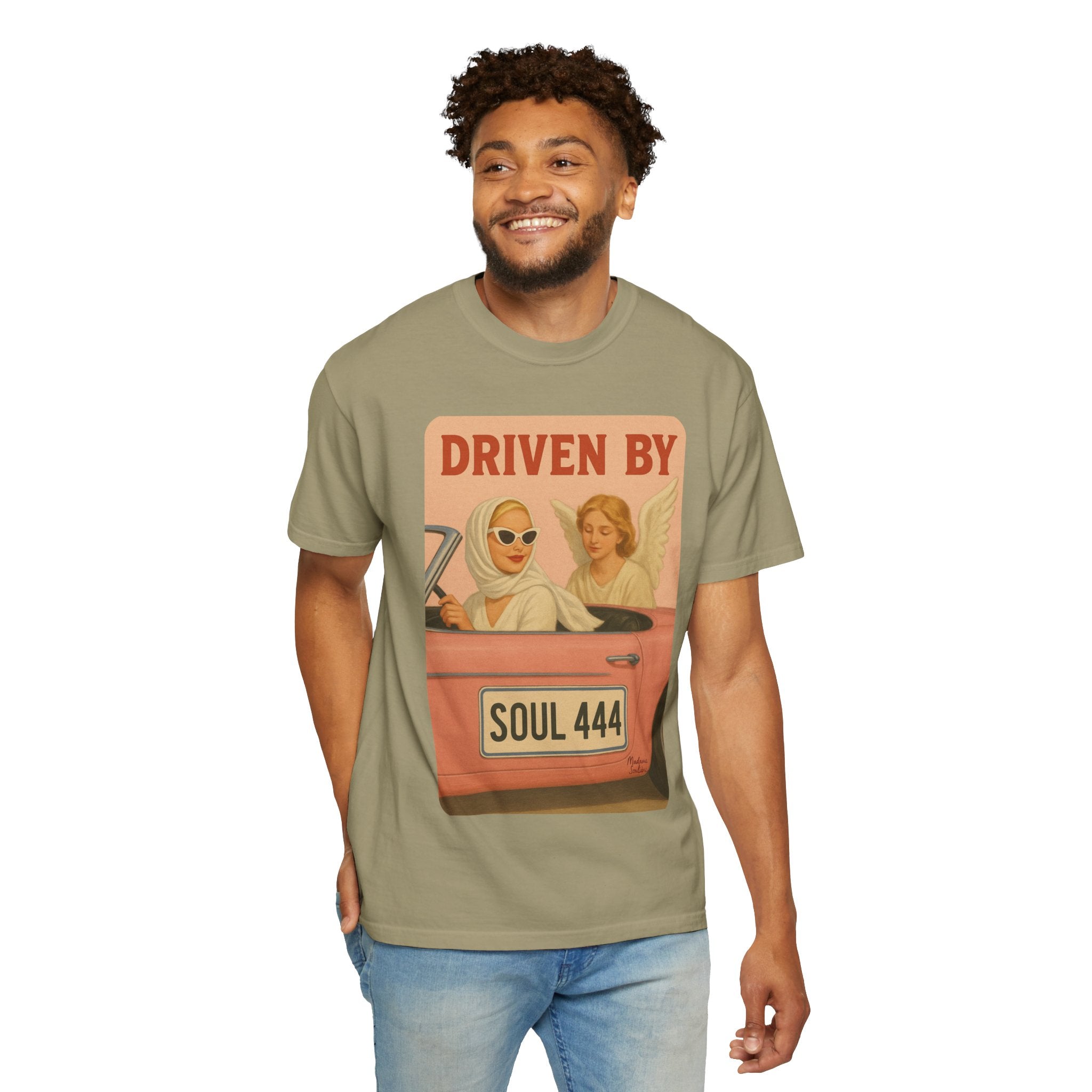 Driven by Soul 444 Graphic T-Shirt – Spiritual Retro Angel Number Unisex Tee