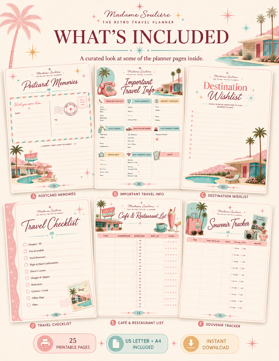The Retro Travel Planner Printable