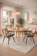 Mid-Century Cane Dining Chairs, Retro Dining Room Seating