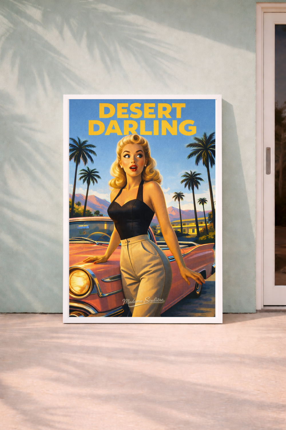 Desert Darling – 1950s Retro Pin-Up Printable Wall Art
