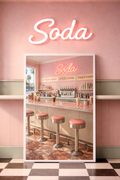 Soda Shop Retro Wall Art Printable