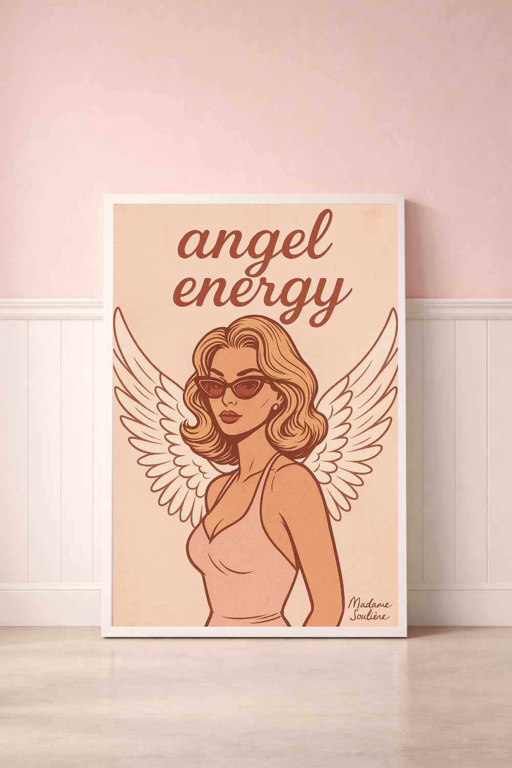 Angel Energy Retro Digital Wall Art